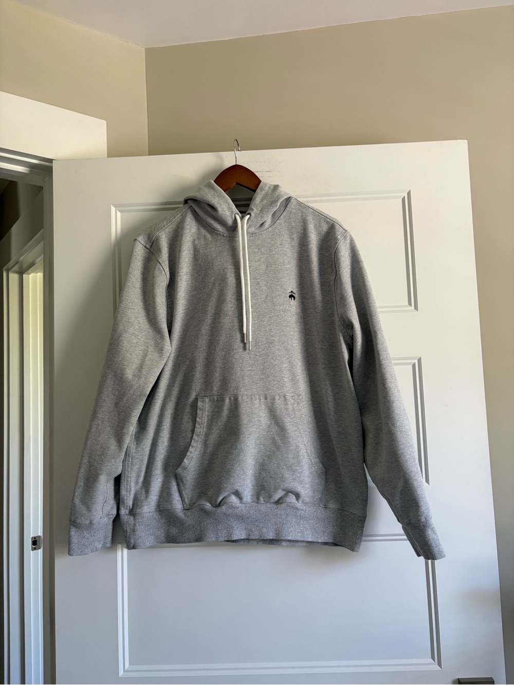 Brooks Brothers Stretch Sueded Cotton Jersey Hoodie Sz Large - Picture 2 of 13
